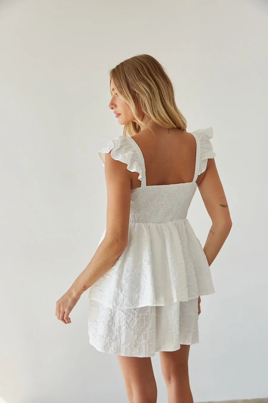 Ashlyn Sweetheart Ruffle Fit and Flare Mini Dress