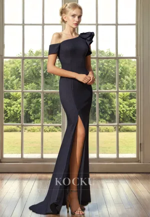 Classic & Timeless Sheath Split Satin Cocktail Mother of the Bride Dress