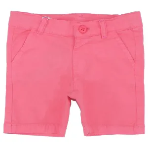 Coral Gabardine Shorts