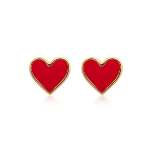 Enamel Heart studs