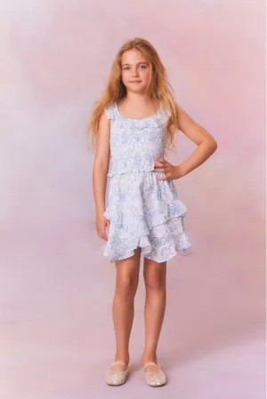 Girls Marcela Bow Print Cotton Dress