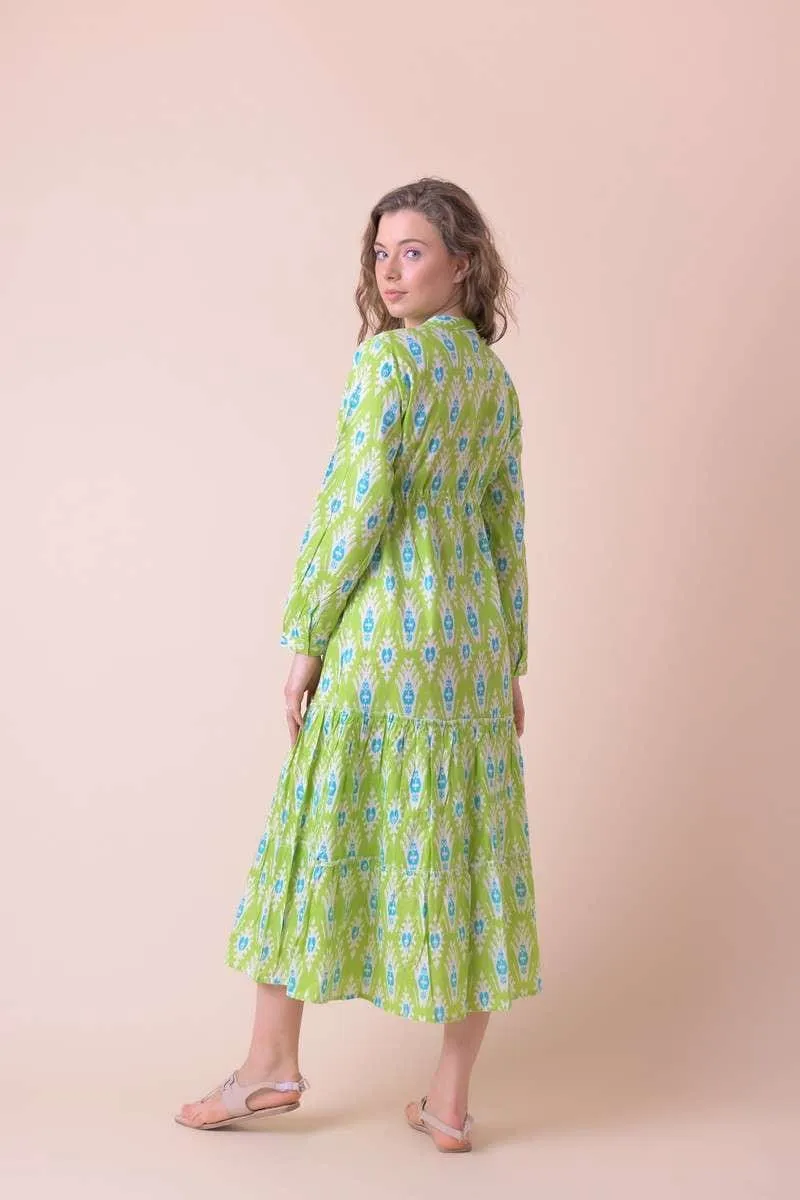 Handprint Dream Apparel Corfu Dress Farsi Lime