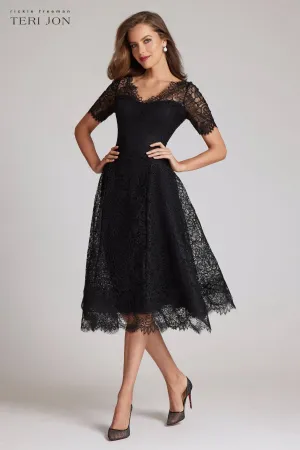 Metallic Lace Flare Dress