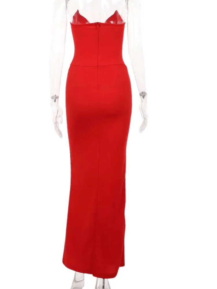 Sexy Strapless Women's Maxi Dresses