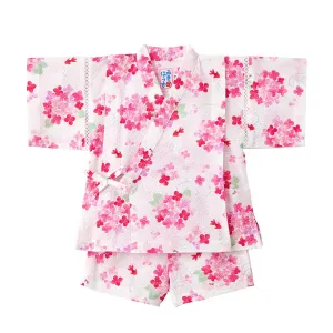 Two-Piece Floral Ripple Kimono Jinbei